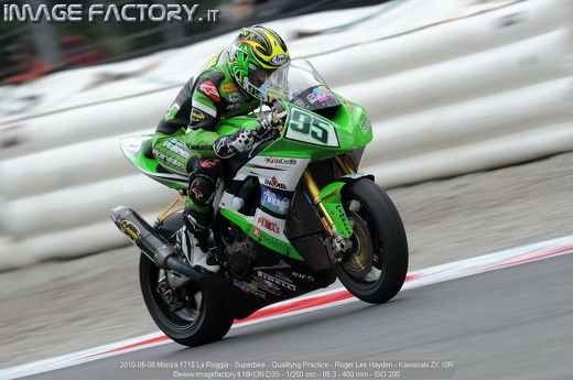 2010-05-08 Monza 1715 La Roggia - Superbike - Qualifyng Practice - Roger Lee Hayden - Kawasaki ZX 10R